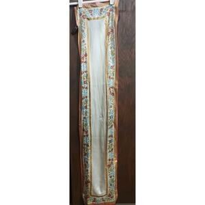 Vintage Oscar De La Renta 100% Silk Floral Scarf Rectangular 11 x 52 Multicolor